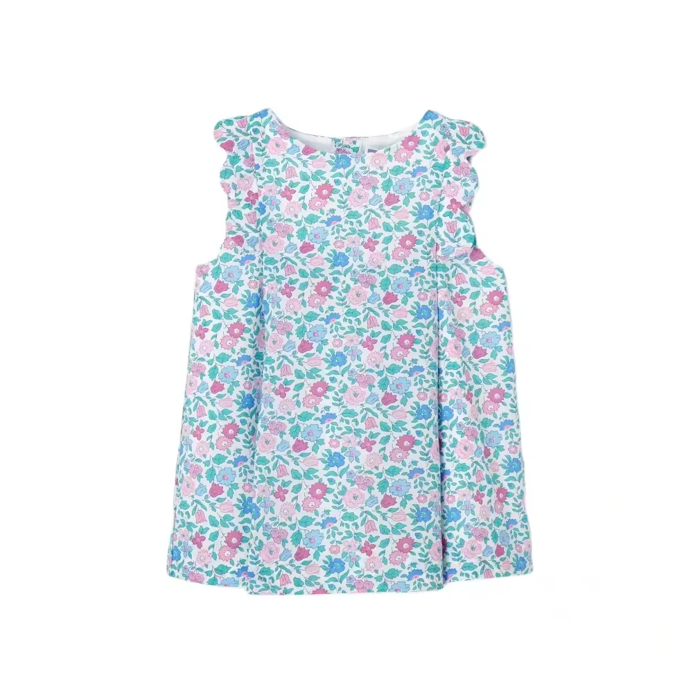girls flower white dress