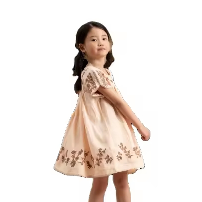 girls flower white dress