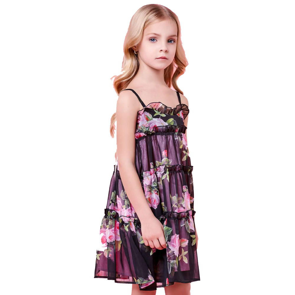 Trendy Chiffon Dress New Model Girl Dress Fashion Design Small Girls Dress