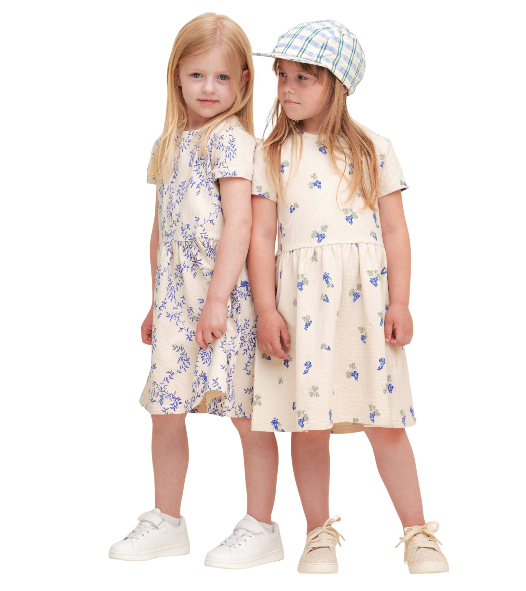 Casual Style Floral Print Short Sleeve Dress for Girls Kids Cotton Knee-Length Summer Dress ODM Supply